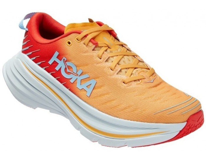 Hoka Bondi X Fiesta Amber Yellow