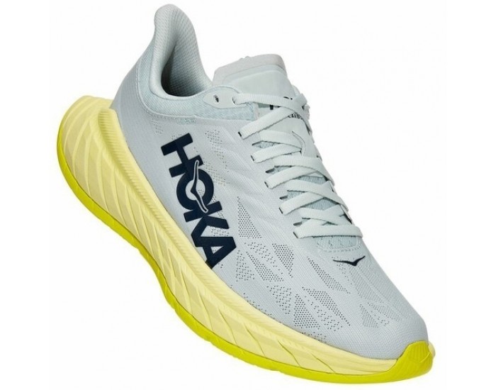 Hoka Carbon X2 Blue Flower Luminary Green