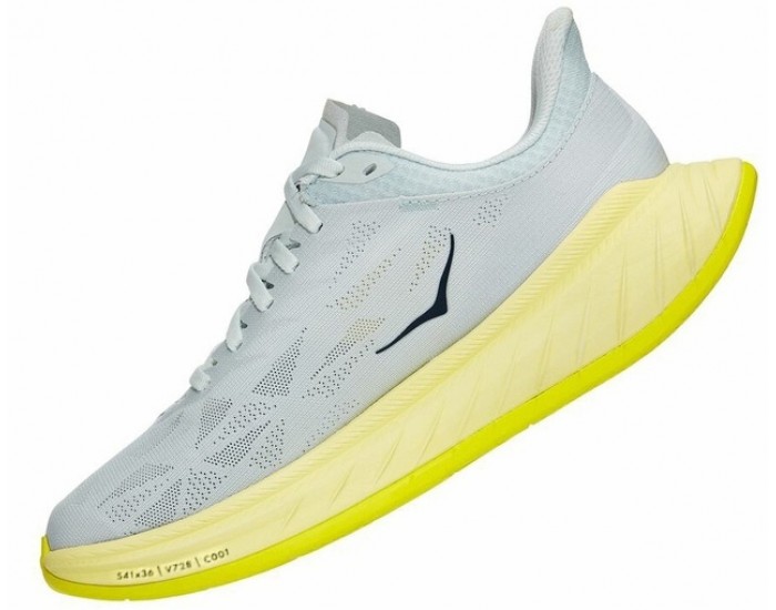 Hoka Carbon X2 Blue Flower Luminary Green