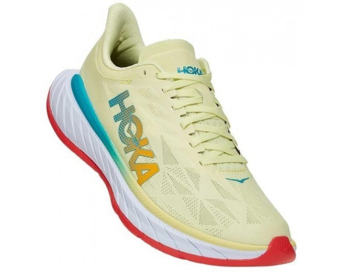 Hoka Carbon X2 Luminary Green Hot Coral