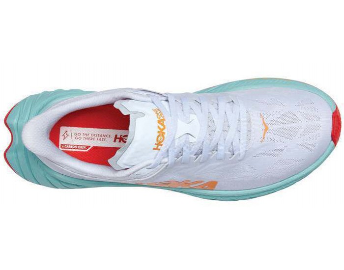 Hoka Carbon X2 White Blazing Orange
