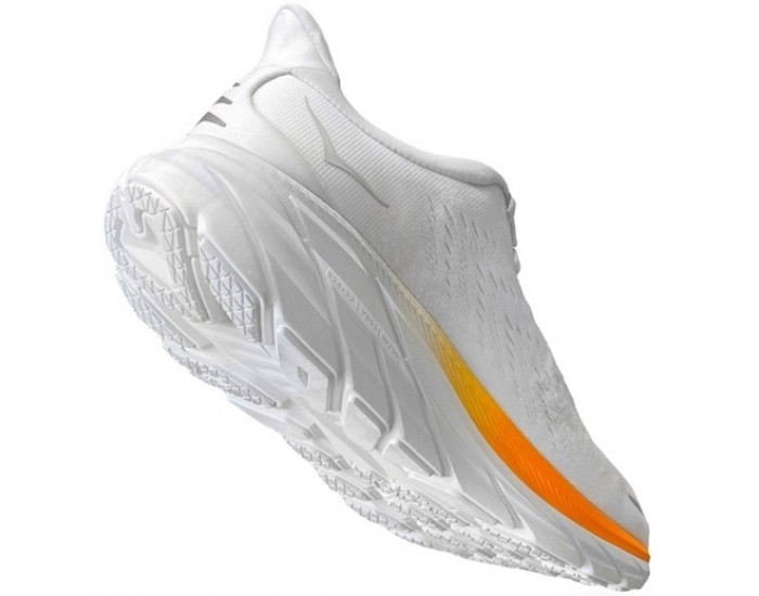 Hoka Clifton 8 Blazing Orange Bright White