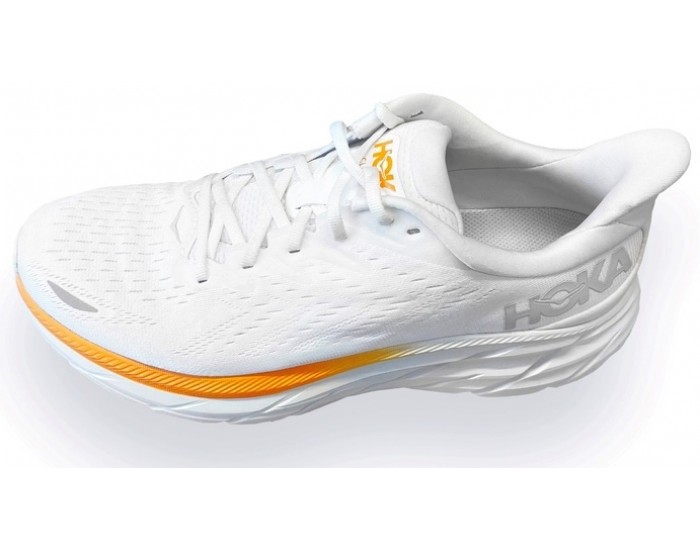 Hoka Clifton 8 Blazing Orange Bright White