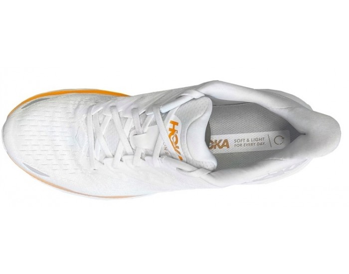 Hoka Clifton 8 Blazing Orange Bright White