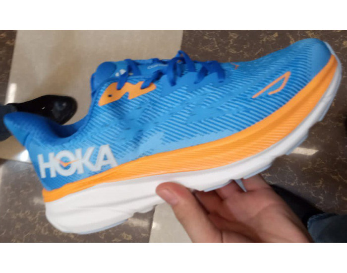 Hoka Clifton 9 Revolution Blue Orange White