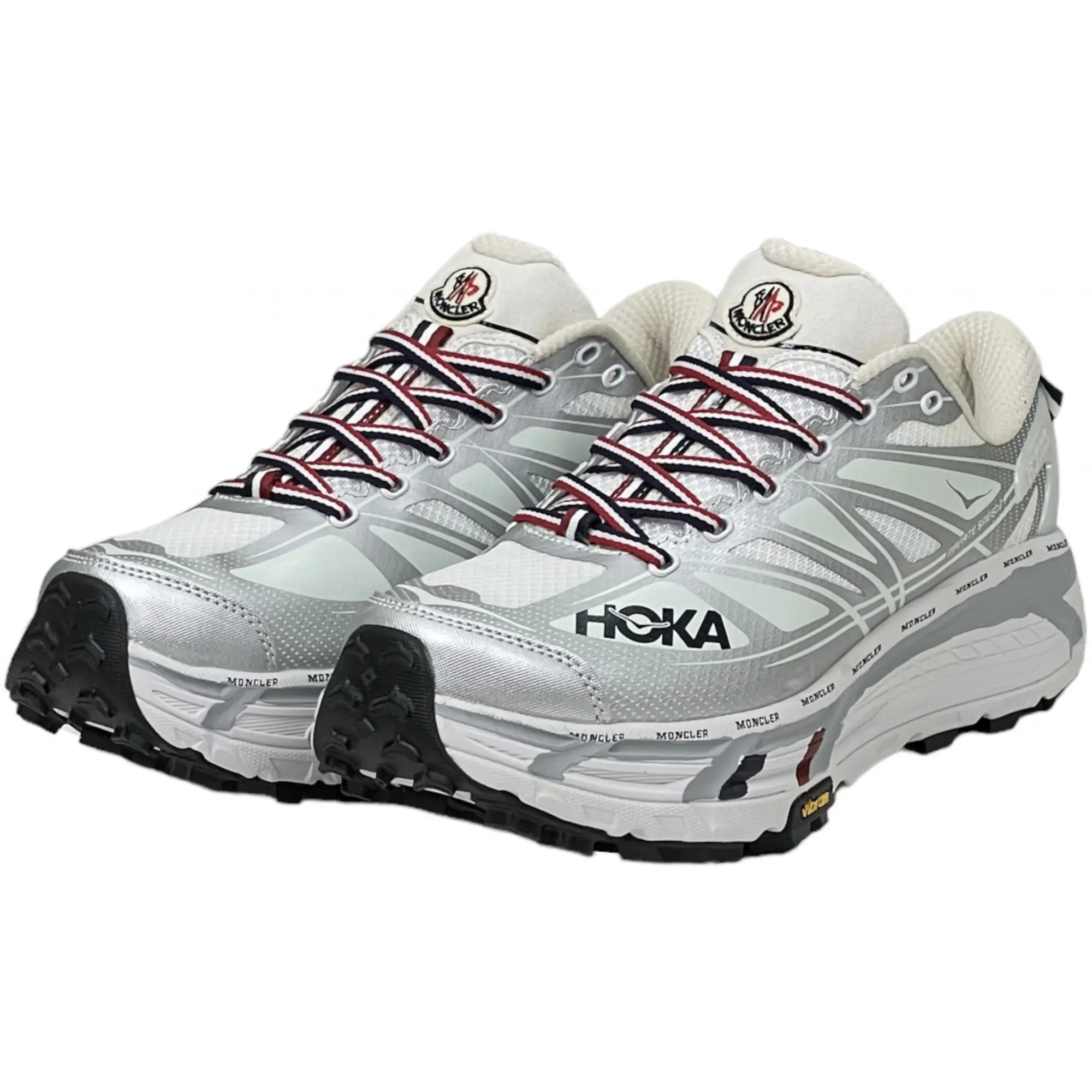 Кроссовки Hoka x Moncler Mafate Speed 2 Silver White купить с