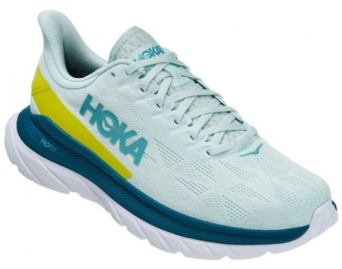 Hoka Mach 4 Blue Glass Evening Primrose