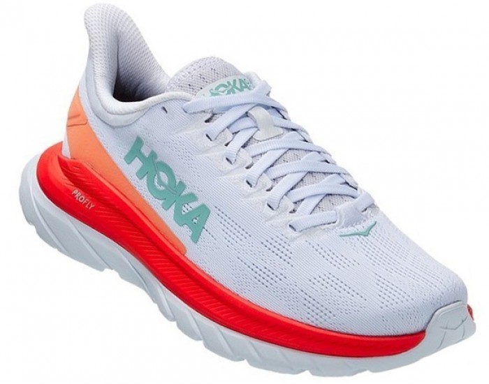 Hoka Mach 4 White Fiesta