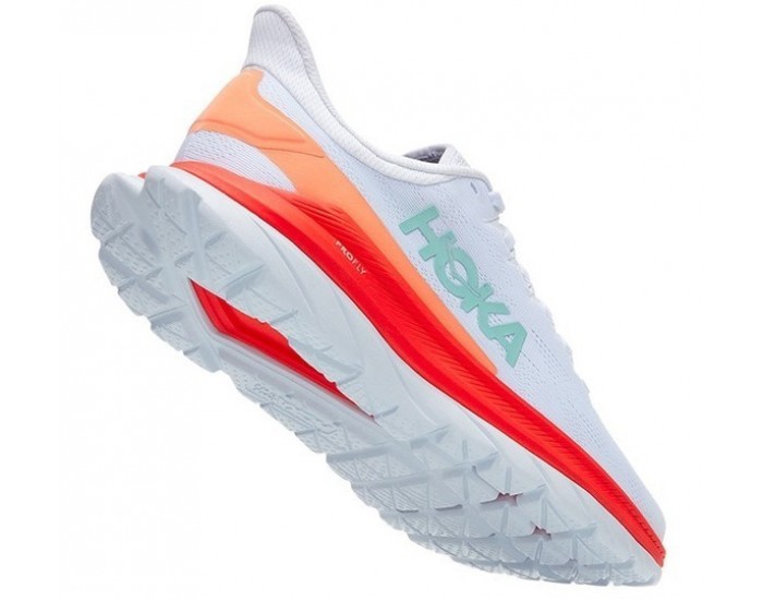 Hoka Mach 4 White Fiesta