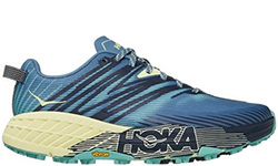 Hoka Speedgoat 4 Wide Provincial Blue Luminary Green