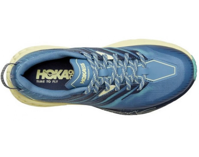 Hoka Speedgoat 4 Wide Provincial Blue Luminary Green