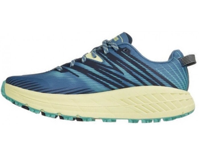Hoka Speedgoat 4 Wide Provincial Blue Luminary Green